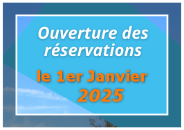 Ouverture des réservation le 1er janvier 2024